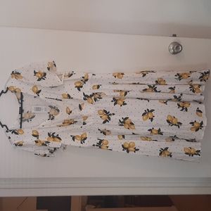 White Lemon Polka Dot Retro Skater Dress